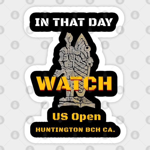 Huntington Beach CA., U.S. Surf Open Sticker by The Witness